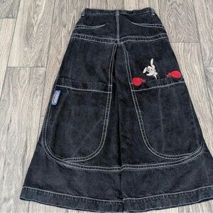 Men JNCO kangaroo Black Denim jeans 30x32